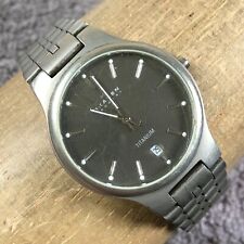Relógio analógico Skagen Dinamarca masculino 105LTX fino titânio cinza 34mm quartzo 7 3/4" comprar usado  Enviando para Brazil