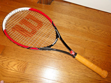 Usado, Raquete de tênis Wilson Federer titânio - Grip tamanho 4 3/8 L3 Pro peso leve  comprar usado  Enviando para Brazil