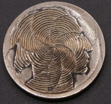Pinwheel spiral engraving for sale  Victor