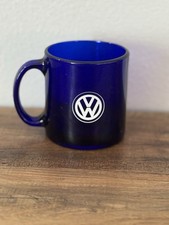 Caneca de café VW vidro azul cobalto feita nos EUA vintage Volkswagen Bug Beetle pesada comprar usado  Enviando para Brazil