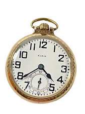 1925 Elgin, R.R. B.W. Raymond, 21J, 12KT folheado a ouro, Mdl.15, 16s, relógio, funciona comprar usado  Enviando para Brazil