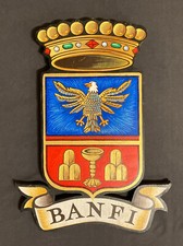Targa stemma legno usato  Italia