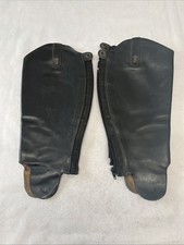Black leather gaiters for sale  MALTON