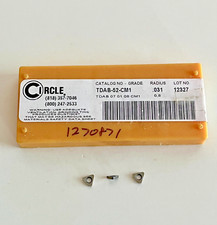 INSERÇÕES DE BARRA CHATA DE CARBONETO CIRCULAR TDAB-52-CM1 GRAU COMO MOSTRADO (10) INSERÇÕES. comprar usado  Enviando para Brazil