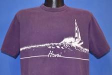 Camiseta vintage anos 70 DISTRESSED HAVAÍ SAILING CRAZY SHIRTS SAILBOAT OCEAN WAVE G, usado comprar usado  Enviando para Brazil