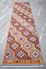 Tapete turco vintage 33 pol. x 126 pol. anatólia Oushak tapete cigim decoração para casa tapete zili comprar usado  Enviando para Brazil