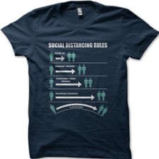 Usado, Camiseta Social Distancing Rules engraçada corona terra plana 9050 comprar usado  Enviando para Brazil