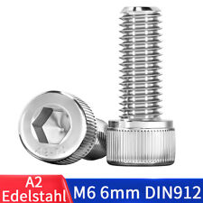 M6 DIN912 Zylinderschraube Innensechskant Kopf Schrauben A2 Edelstahl VA V2A M6x, usado comprar usado  Enviando para Brazil