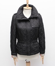 Jaqueta feminina BURBERRY acolchoada preta casaco blazer Nova xadrez forrado tamanho serve P/M comprar usado  Enviando para Brazil