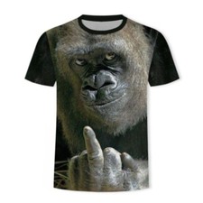 Usado, Camiseta Jersey Masculina Cool Gorilla Estampa 3D Esportes de Verão Atletismo comprar usado  Enviando para Brazil