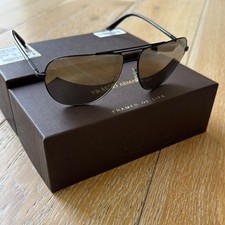 Óculos de sol aviador masculino Giorgio Armani preto espelhado com estojo comprar usado  Enviando para Brazil