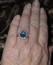 Diamonique clear blue for sale  ALTRINCHAM