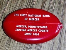 Bolsa de moedas de bolso vintage publicidade Quikoin Squeeze primeiro banco nacional Mercer PA comprar usado  Enviando para Brazil