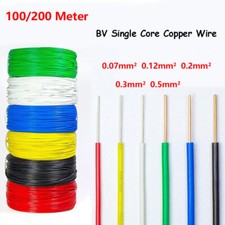 Usado, Cabo de fio elétrico PVC 100/200 metros 0,07 mm²-0,5 mm² BV núcleo único fio de cobre comprar usado  Enviando para Brazil