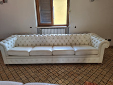 Divano chesterfield bianco usato  Brescia