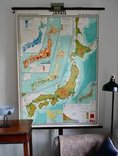 Vintage schulwandkarte japan gebraucht kaufen  Deutschland