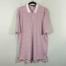 Polo de golfe RLX Ralph Lauren listrado vermelho branco molas de cristal manga curta tamanho G comprar usado  Enviando para Brazil