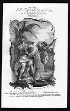1750 Donatianus and Rogatianus 24 de maio gravura em cobre imagem sagrada de Santa, usado comprar usado  Enviando para Brazil