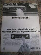 RÁDIO DE CARRO PHILIPS COM TURNOLOCK SEM VIOLINO SEM TWIDDLE 1973 ANÚNCIO ARQUIVO A4 23 comprar usado  Enviando para Brazil