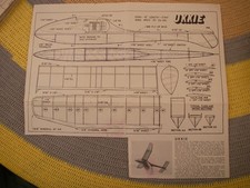 Aeromodeller Plans of the Ukkie um modelo Jetex vintage voo livre de 18" de extensão comprar usado  Enviando para Brazil