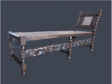 CHAISE LONGUE IN NOCE INTEGRA E ORIGINALE EPOCA XX SECOLO RESTAURATA, usado comprar usado  Enviando para Brazil