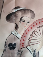 Seidenbild bemalte seide gebraucht kaufen  Teublitz