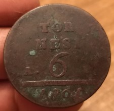 Moneta tornesi 1801 usato  Olbia