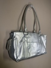 Bolsa de ombro vintage Great American Leather Works couro prata clássica média comprar usado  Enviando para Brazil