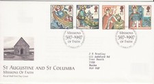 Selos GB capa primeiro dia aniversários religiosos, santos, cruz celta SHS 1997 comprar usado  Enviando para Brazil