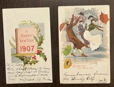 Old postcards happy usato  Milano