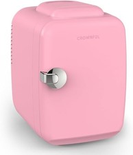Mini geladeira CROWNFUL, 4 litros/6 latas, refrigerador e aquecedor portátil - Rosa comprar usado  Enviando para Brazil