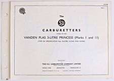 Carburetters vanden plas for sale  WICKFORD