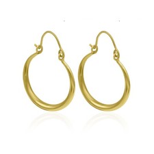 Usado, Brincos femininos de argolas folheados a ouro 18K feitos à mão de bronze comprar usado  Enviando para Brazil