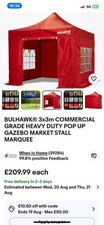 Bulhawk 3x3m commercial for sale  STAFFORD