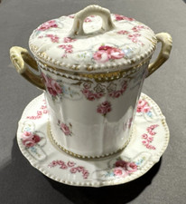 Servidor e pires antigos de leite condensado pintados à mão rosa rosa Noritake Nippon comprar usado  Enviando para Brazil