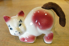 Purificador de ar de cerâmica antigo gato com difusor de perfume original cauda de feltro pavio de ar rosa comprar usado  Enviando para Brazil