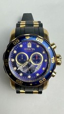 Relógio masculino Invicta Pro Diver 48 mm cronógrafo caixa dourada moldura azul modelo 6983, usado comprar usado  Enviando para Brazil