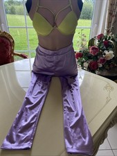 Hose satin lila gebraucht kaufen  Plattenburg