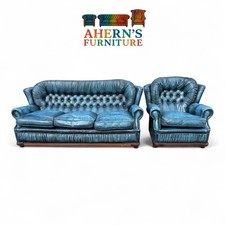 Antique blue leather for sale  BOSTON