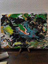 Peinture pouring toile d'occasion  Charenton-le-Pont