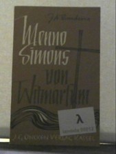 Menno simons witmarsum gebraucht kaufen  Oberthal