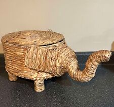 Vintage wicker elephant for sale  Chesterfield