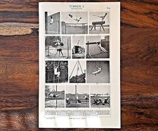 Alte lithographie turnen gebraucht kaufen  Monheim