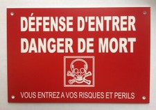 Plaque panneau défense d'occasion  Rougemont
