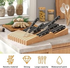 Bamboo knife block for sale  San Antonio