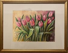 Aquarell tulpen blumen gebraucht kaufen  Leonberg