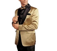 Jaqueta masculina dourada terno noivo smoking festa formatura jantar terno de casamento blazer personalizado comprar usado  Enviando para Brazil