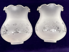 Pair etched glass for sale  CAMELFORD