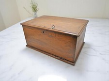 Caixa de joias antiga de madeira grande com gavetas original antiga feita à mão comprar usado  Enviando para Brazil