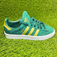 Usado, Tênis de caminhada Adidas Campus masculino tamanho 4Y verde dourado camurça atlética comprar usado  Enviando para Brazil